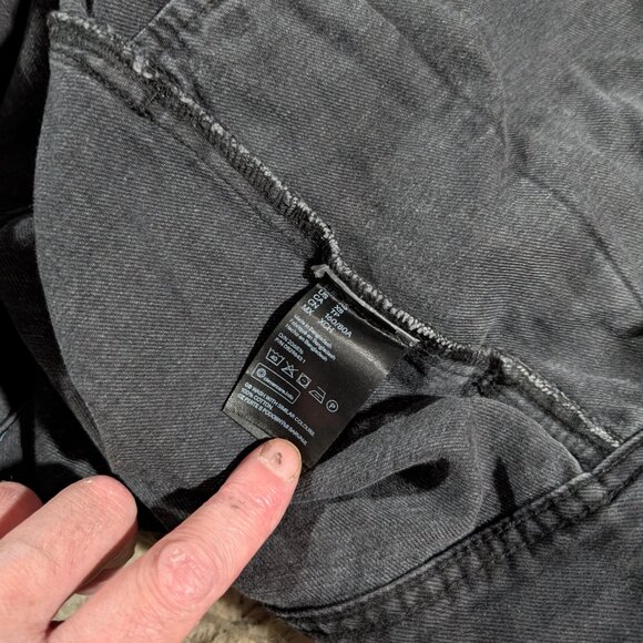 H&M Black Denim Highly Customized Jacket "WOW" Size XS - Picture 15 of 15